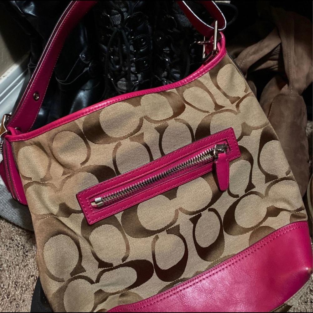 Coach Pink & Brown Bag
